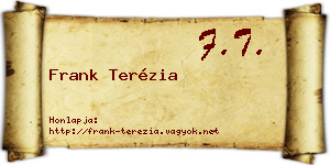 Frank Terézia névjegykártya
